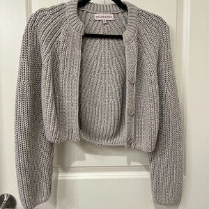Willow & Wind light grey/green cardigan